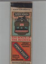 Matchbook Cover Monon Route Railroad The Route Of The Hoosier picture
