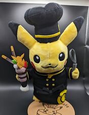 Pokemon Center Pokemon Cafe Japan Exclusive Black Chef Pikachu Plush w/ Tag picture