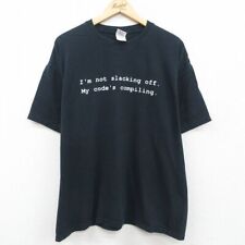 Xl/Used Short Sleeve Vintage T-Shirt Men'S 00S Message Large Size Cotton Crew Ne picture