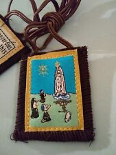 Brown Scapular 100% wool Fatima image - Handmade in USA BOGO offer picture