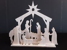 Wooden Christmas Cut Out Nativity Scene Can Be Painted picture