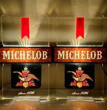 (2) Michelob Electric Light Beer Signs “Since 1896” Bar Wall Displays 