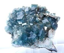 3333g Natural Transparent Blue-Green Cube Fluorite Mineral Specimen/China picture
