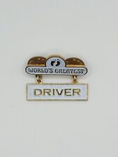 World's Greatest DRIVER Hat Jacket Lapel Pin Hang Ten 2 Piece Dangling-FREE SHIP picture