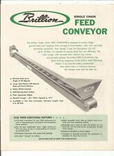 Original Brillion Single Chain Feed Conveyor Sales Brochure Form Number 1007 picture