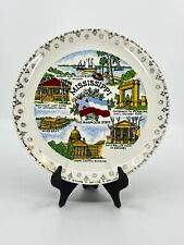 1950's VINTAGE MISSISSIPPI SOUVENIR CERAMIC TRAVEL WALL HANGING PLATE picture