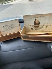 Vintage Wooden cigar boxes lot Of 2 High Flyer & King Of Cigarettes Rare picture