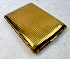 Vintage Gold-Toned Metal Spring-Hinged Cigarette Case by Superb USA picture