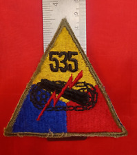 US Army Authentic WW2 535th Armored Amphibious Tractor Battalion Patch, H 3.5.