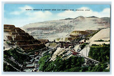 c1940s North America's Largest Open Cut Copper Mine Bingham Utah UT Postcard picture