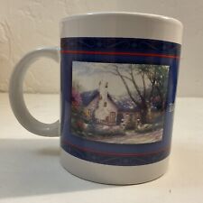 Vintage 2003 Thomas Kinkade Morning Glory Cottage Collectible Coffee Mug picture