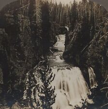 Kepler's Cascade Yellowtone Park WY Griffith & Griffith Stereoview c1900 picture