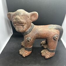 Pre-Colombian Vintage Pre-Colombian Reproduction Statue Guardian Lion 7” 5.5” picture