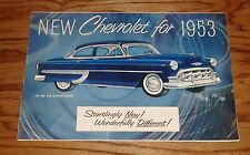 Original 1953 Chevrolet Full Line Foldout Sales Brochure 53 Chevy Bel Air picture