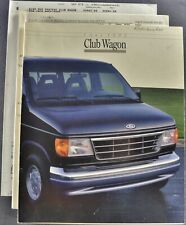 1992 Ford Truck Club Wagon Van Brochure +Price Info Chateau XLT Nice Original 92 picture