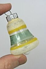VTG WWII era Unsilvered Glass Mica Small BELL Christmas Ornament Shiny Brite picture