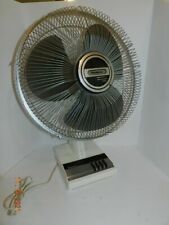 RARE Vintage Panasonic Deluxe 5-Way Oscillating Table Fan 18” cage Gray Blade   picture