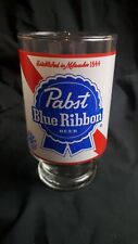 Vintage Pabst Blue Ribbon 32 oz Beer Glass Extra Large Quart Size  picture