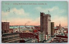 Vintage Postcard 1913 Looking North-East of Court House Building Louisville KY picture