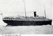Key West Florida SS San Jacinto Sunk By U-Boat In Word War 2 Postcard picture