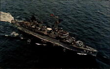 USS Hawkins DD-873 ~ US Navy Gearing class destroyer ~ vintage 1970s postcard picture