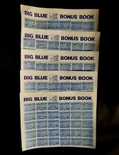 Lot Of 5 Sheets Vintage Big Ten Circle W Collectible Trading Blue Stamps picture
