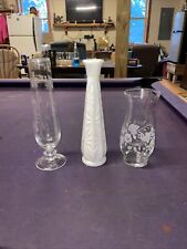 Lot Of 3 Flower Vases Very Nice  picture