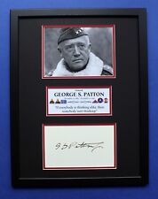 GEORGE S. PATTON AUTOGRAPH framed artistic display WW2 General picture