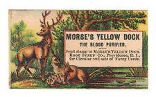 Dr Morses Yellow Dock Root Syrup Co The Blood Purifier Victorian Trade Card Deer picture