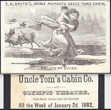 Uncle Toms Cabin 1882 Chicago Olympic Theater C.H. Smiths Eliza Ice Trade Card picture