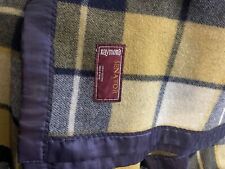 Vintage Raymond’s Senator Wool Blanket 90 x 60 Made In India Satin (nylon) Trim picture