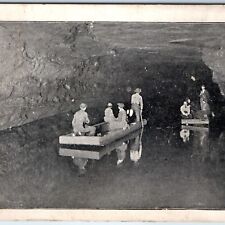 c1920s Mammoth Cave, KY Tour Underground River Boat Spelunking Fun Postcard A170 picture