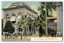c1910's Hall Of Records Horse Wagon Sacramento California CA Antique Postcard picture