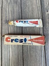 VINTAGE 1960s Crest Tooth Paste 6.75 oz NOS Rare --  5616 picture