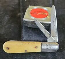 VTG RARE Antique Early Western Cutlery Co Germany Barlow Bone Handle Knife   picture