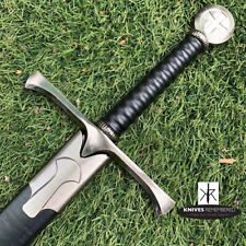 Crusader (Cross) Medieval Knight Arming Sword w/ Scabbard-CUSTOM ENGRAVED picture