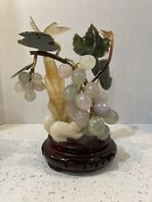 Vintage Asian Jade Grape Art With Butterfly picture