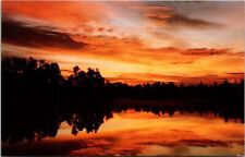 Sunrise Musky Bay Elk River Phillips Wisconsin WI Reflection Postard VTG UNP picture