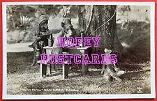 THE FOX FAMILY~ BUSCH GARDENS, PASADENA~ REAL PHOTO~ postcard ~1930s picture