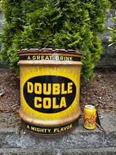 Vintage 1940s DOUBLE COLA Extra Large Syrup Can Container Great Soda Advertising picture