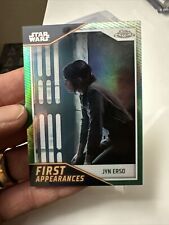 2023 TOPPS CHROME STAR WARS FIRST APPEARANCES FA19 JYN ERSO GREEN /99 picture