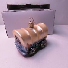 Merck Family’s Old World Christmas Covered Wagon 3” In Box picture