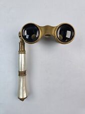 A Pair Of Antique Lemaire FI Paris Pearl Panel Decorated Binoculars Made-France picture