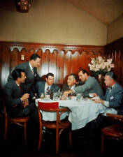 American restauranteur Toots Shor talks to dinner guests at hi- 1940s Old Photo picture