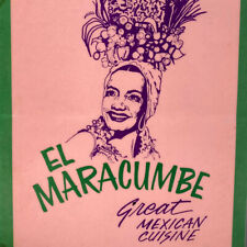 Vintage 1980s El Maracumbe Mexican Cuisine Restaurant Menu San Antonio Texas picture