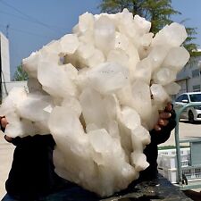 53.24LB Natural Large Himalayan quartz cluster white crystal ore Earth specimen picture