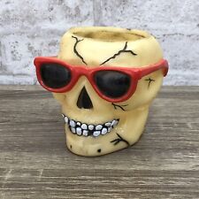 Vintage 1992 Barton Kool Buddies Skull w/ Sunglasses Beer Can Koozie Halloween picture
