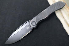 Microtech Anax Folder - Drop Point with a Partial Serrate / DLC Titanium Handle picture
