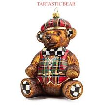 Mackenzie Tartastic Bear Ornament Glass Childs 2023 Collectible New In Box picture