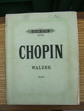 Partition Chopin Walzer Edition Peters N°1901 Music Sheet 